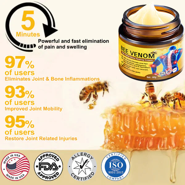 Bee Venom Instant Ultra Strength Pain Relief Therapy Cream🇺🇸