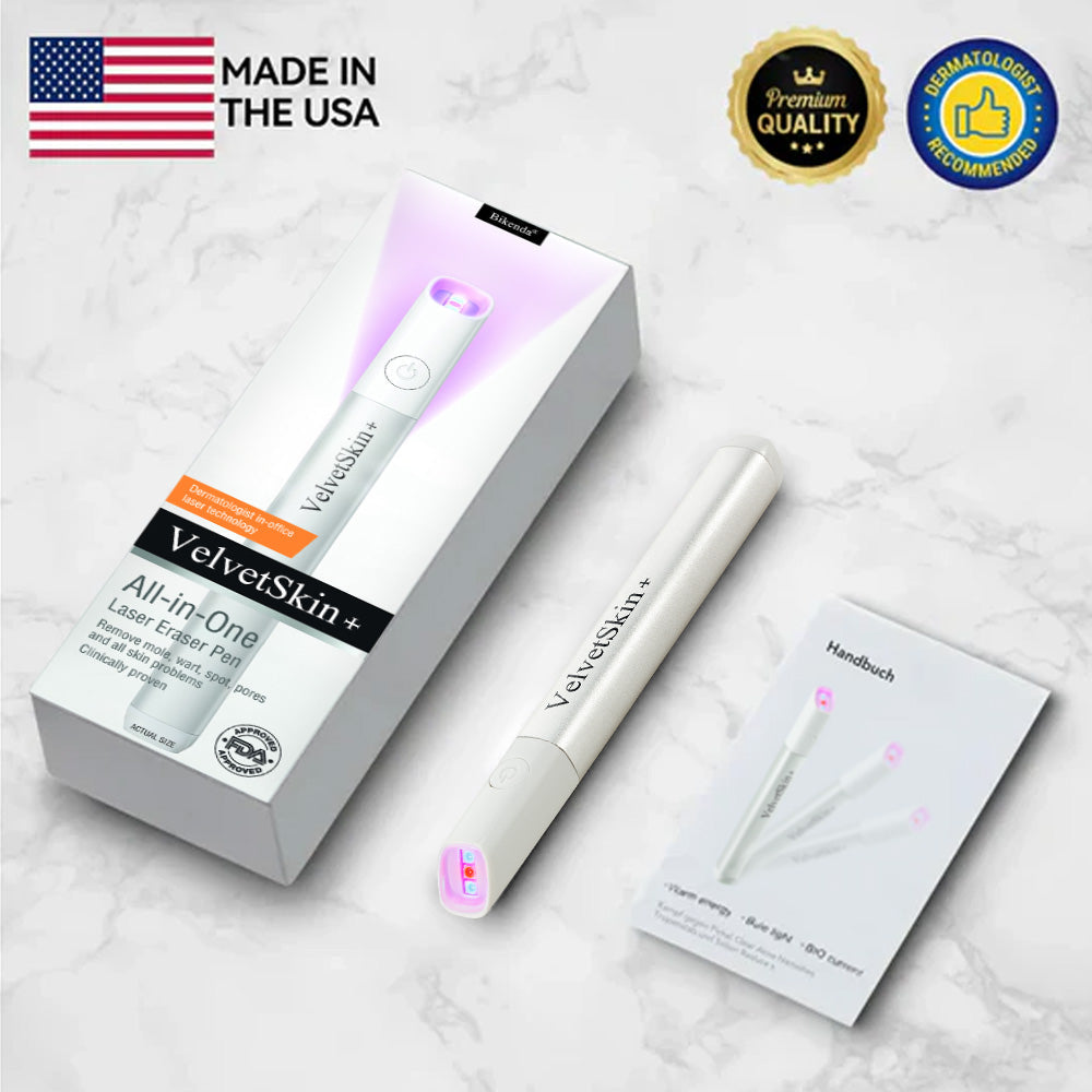 Bikenda® VelvetSkin+ All-in-One Laser Eraser Pen (Powered by CO₂ laser technology – effectively removes moles, warts, skin tags, pigmentation spots, and other skin imperfections)