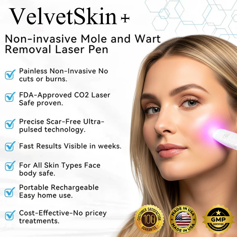 Bikenda® VelvetSkin+ All-in-One Laser Eraser Pen (Powered by CO₂ laser technology – effectively removes moles, warts, skin tags, pigmentation spots, and other skin imperfections)