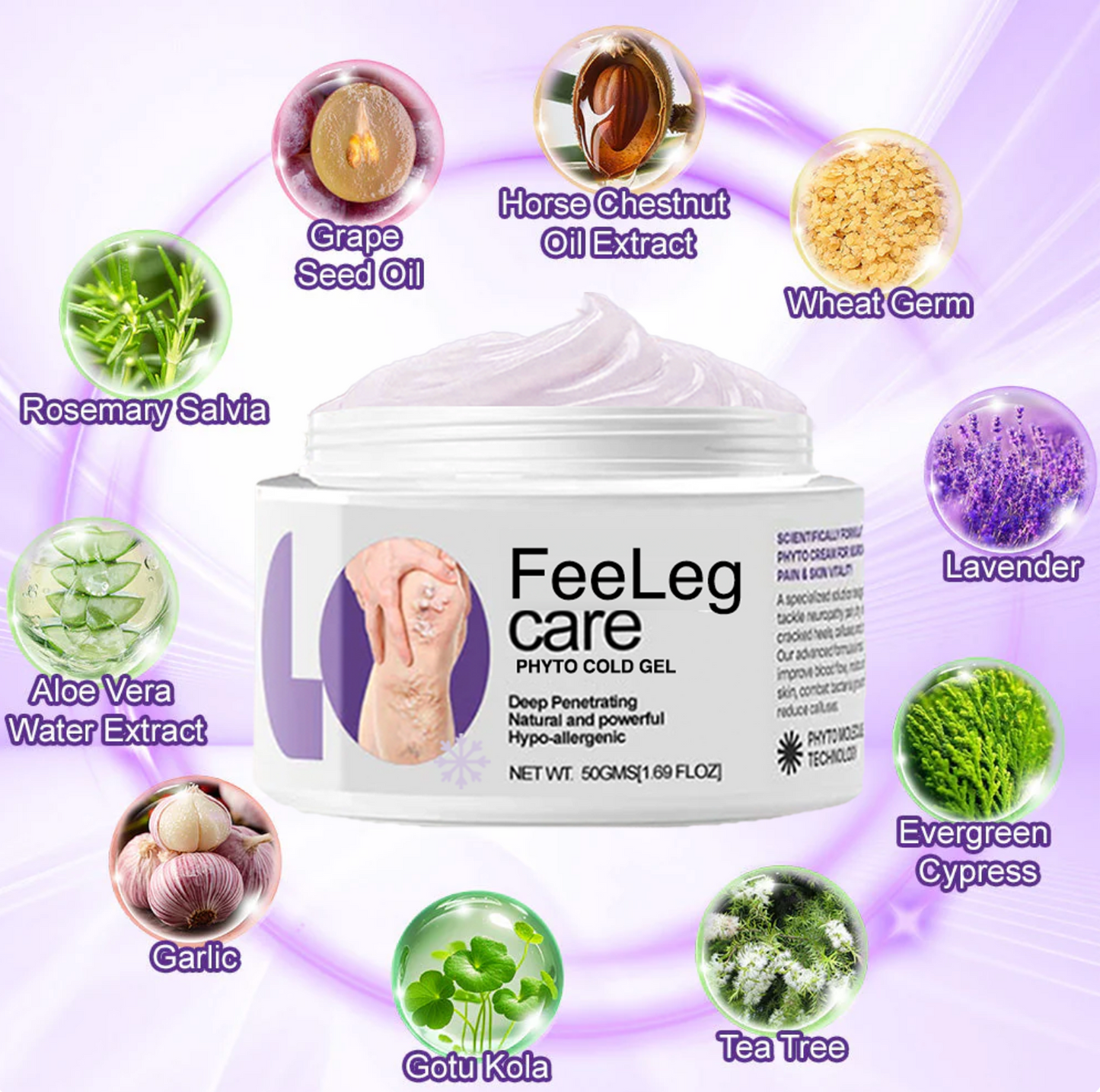 𝐎𝐮𝐫𝐥𝐲𝐚𝐫𝐝® 𝐅𝐞𝐞𝐋𝐞𝐠 𝐂𝐚𝐫𝐞 𝐏𝐡𝐲𝐭𝐨 𝐆𝐞𝐥 - Treat Varicose Veins, Swelling, Cramps, and Leg Pain