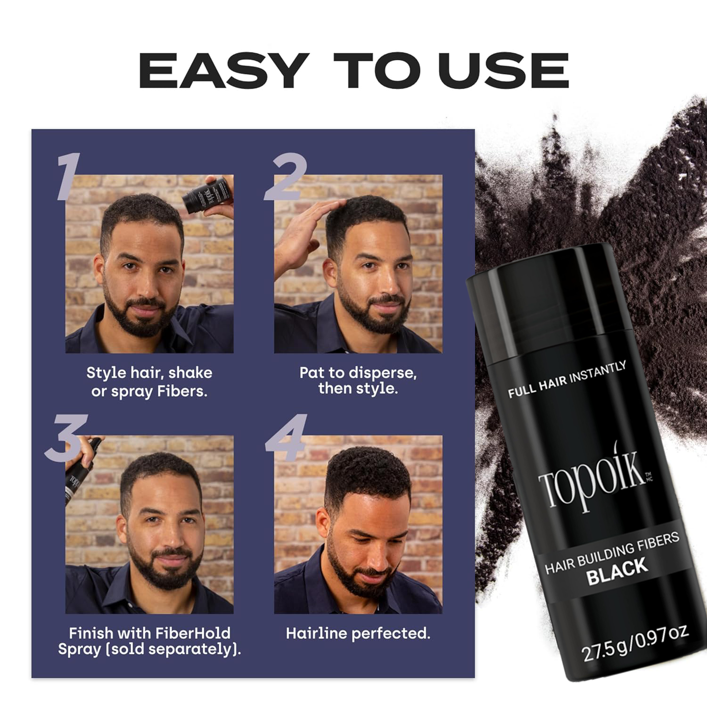 Final 3 Hours [ 70% OFF ]: Topoik Hair Building Fibers (9 Shades)