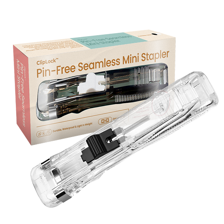 ClipLock Pin-Free Seamless Mini Stapler