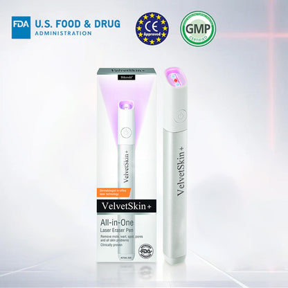 Bikenda® VelvetSkin+ All-in-One Laser Eraser Pen (Powered by CO₂ laser technology – effectively removes moles, warts, skin tags, pigmentation spots, and other skin imperfections)