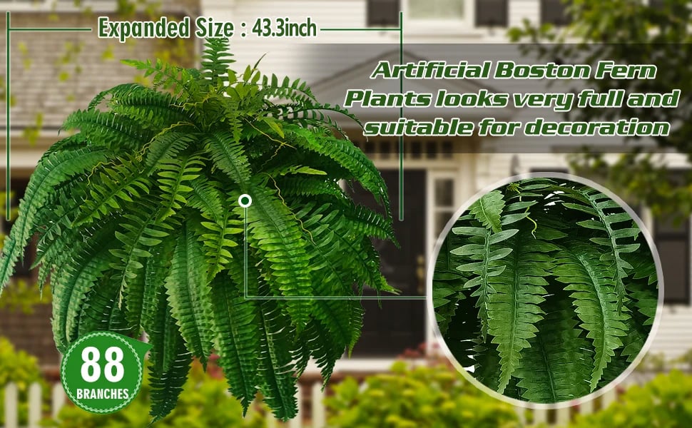 🍀Last Day 75% OFF--UV Resistant Lifelike Artificial Boston Fern🍀