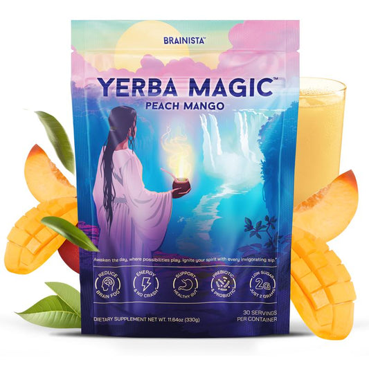 Yerba Magic | Yerba Mate Instant Tea Powder | 30 Serving | Peach Mango and Strawberry Flavor