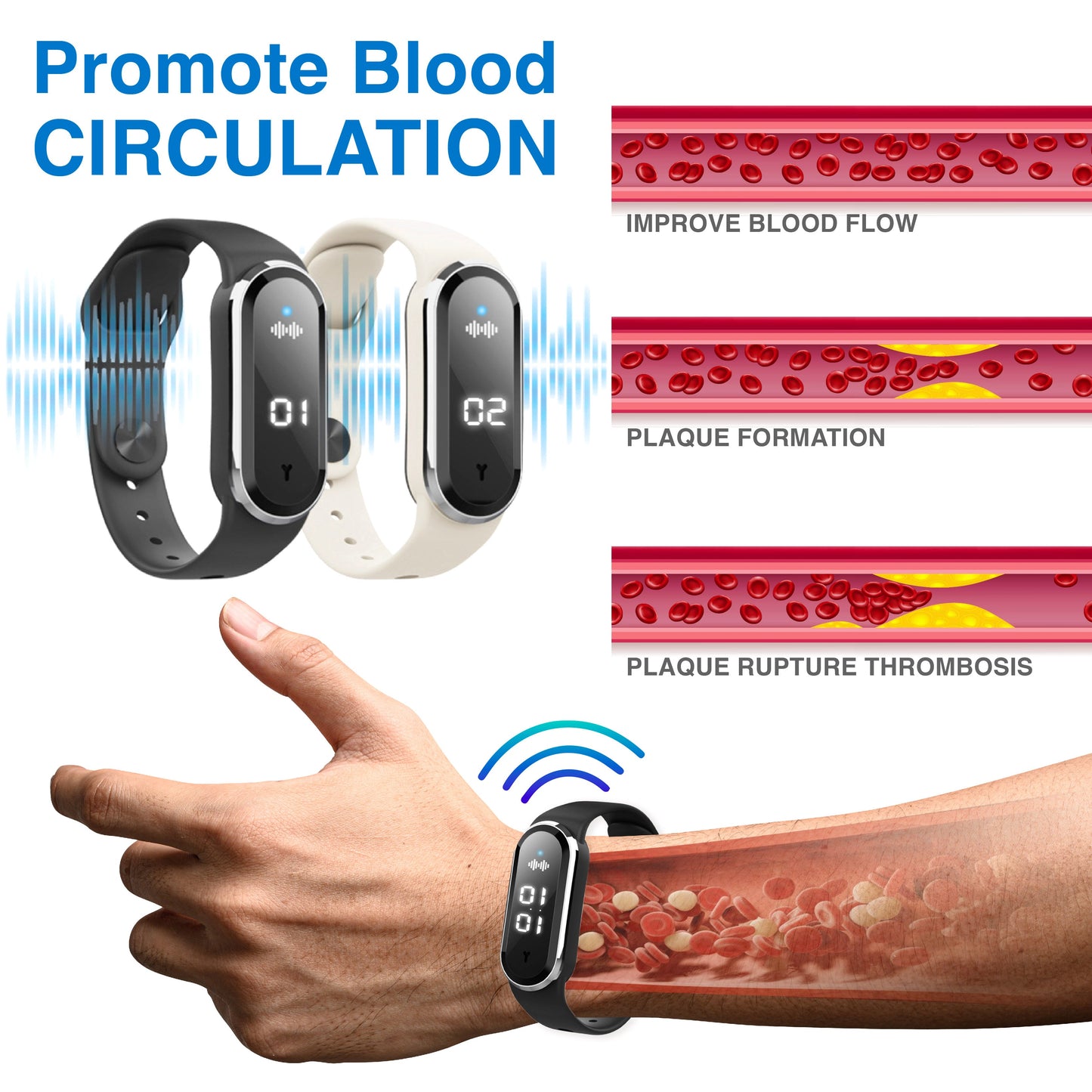FITPROS Ultrasonic Smart Watch