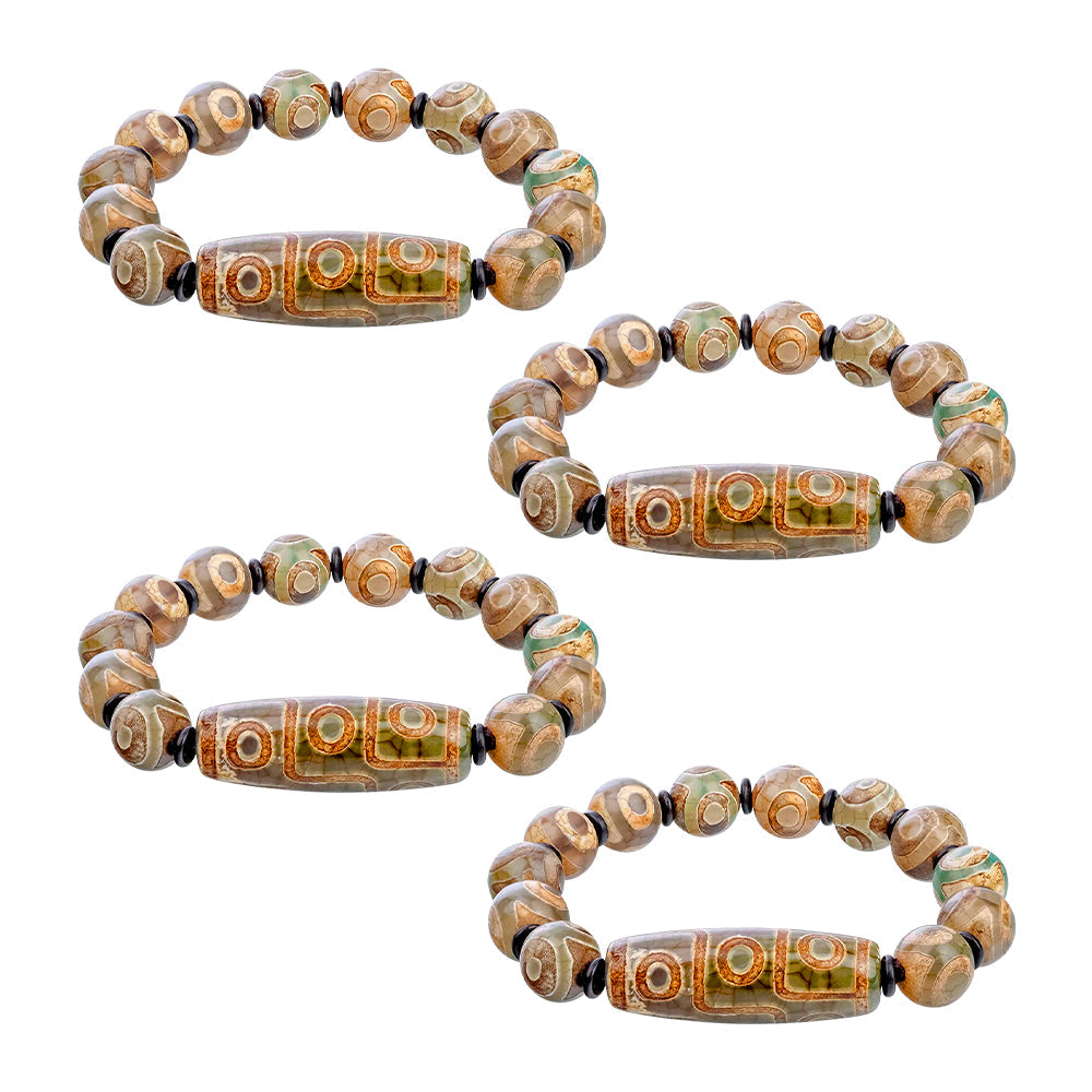 Maya Treasure Dzi Beads Feng Shui Bracelet