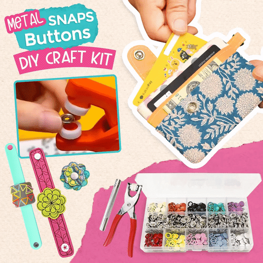 Metal Snaps Buttons DIY Craft Kit