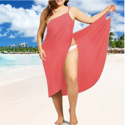 Women Beach Loose Casual Silk Dress