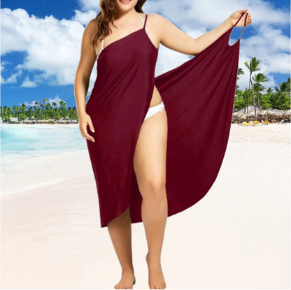 Women Beach Loose Casual Silk Dress