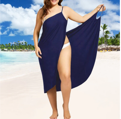 Women Beach Loose Casual Silk Dress