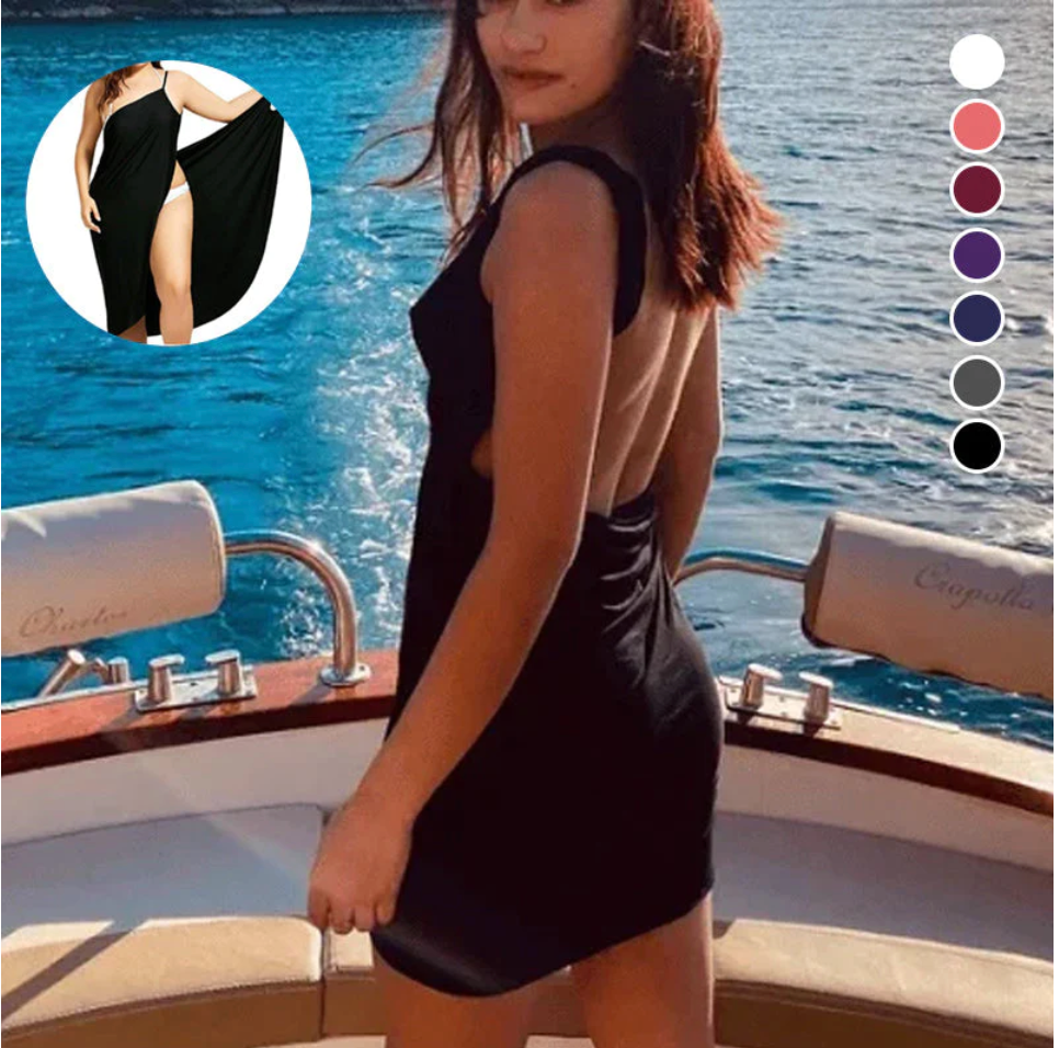 Women Beach Loose Casual Silk Dress