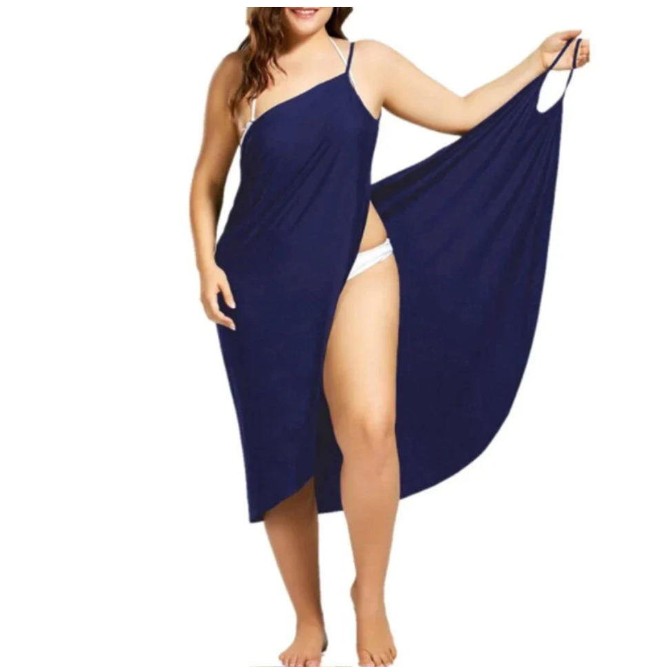 Women Beach Loose Casual Silk Dress