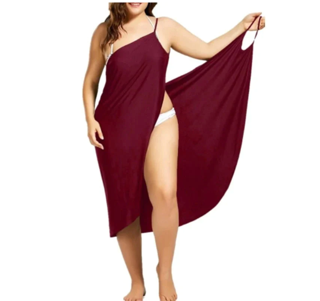 Women Beach Loose Casual Silk Dress