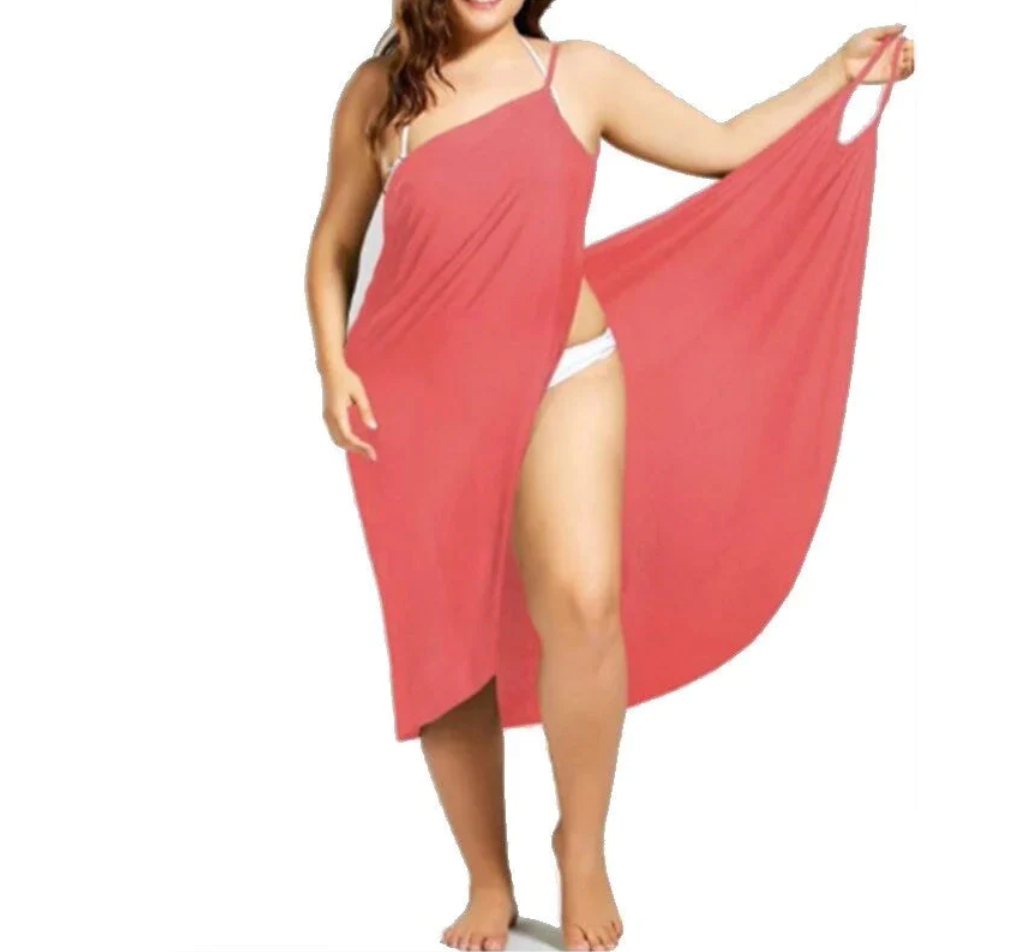 Women Beach Loose Casual Silk Dress