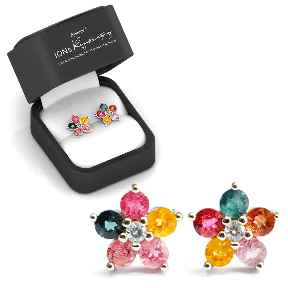 flysmus™ IONs Rejuvenating Tourmaline Infrared Lymphvity Earrings