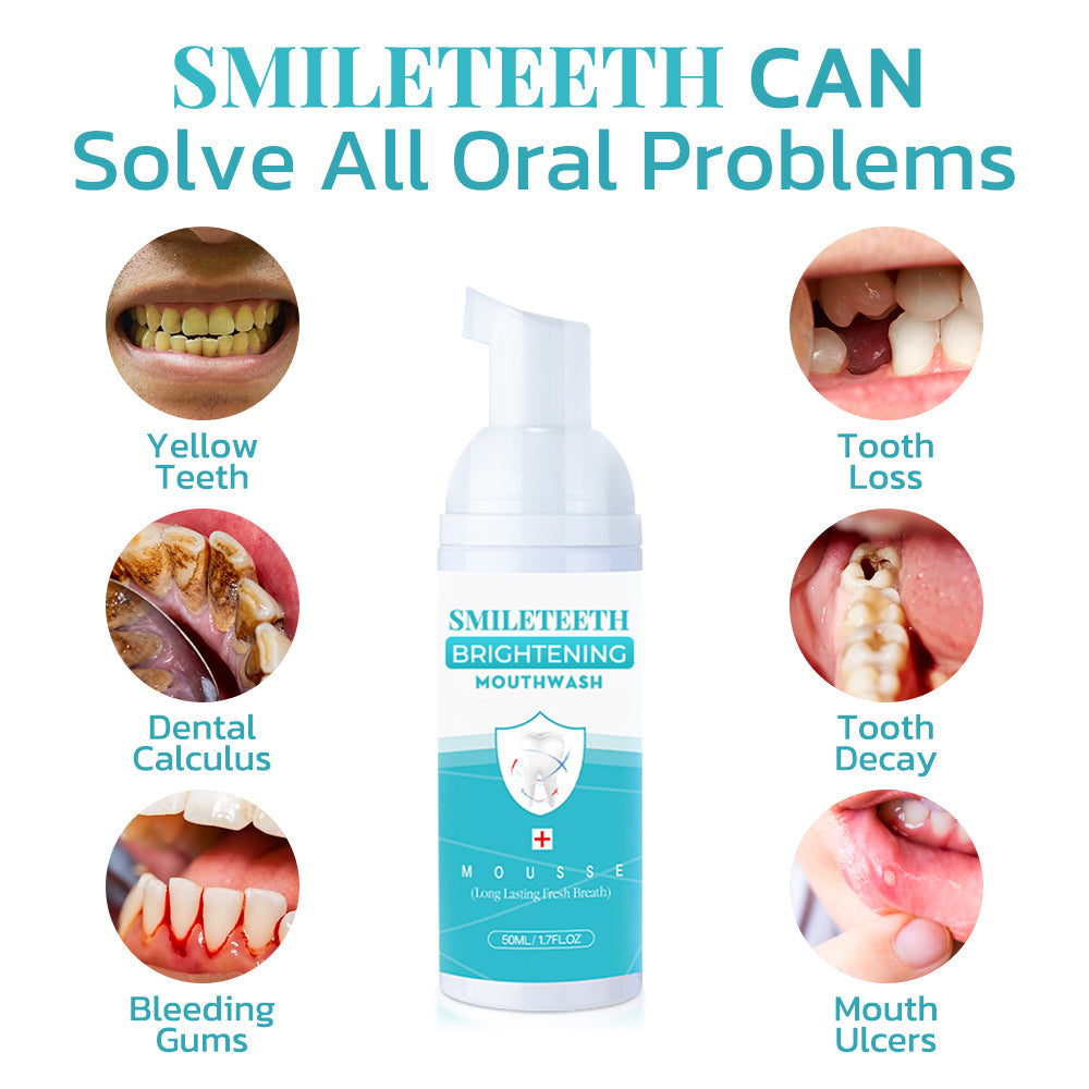 SmileTeeth Brightening Mouthwash Mousse